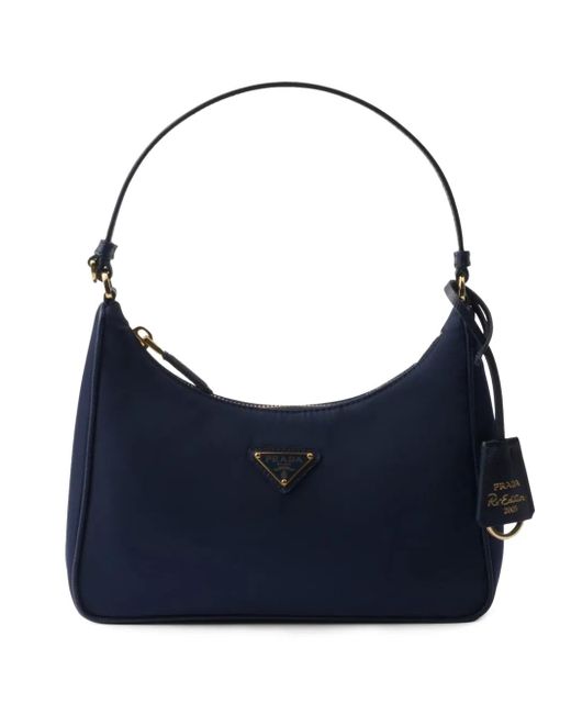 Prada Blue Mini Re-Edition Shoulder Bag