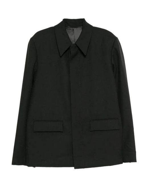 Rier Black Single-Breasted Blazer for men