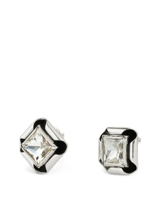 Pendientes Deconstructed Crystals En Metal Y Cristales Givenchy de color White