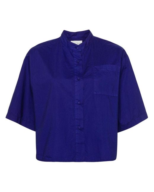 Forte Forte Blue Cropped Cotton Shirt