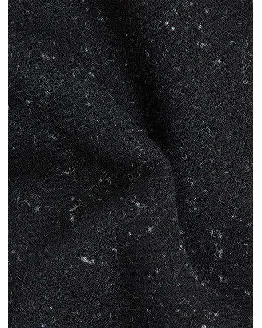 Karl Lagerfeld Black Jacquard-Logo Scarf