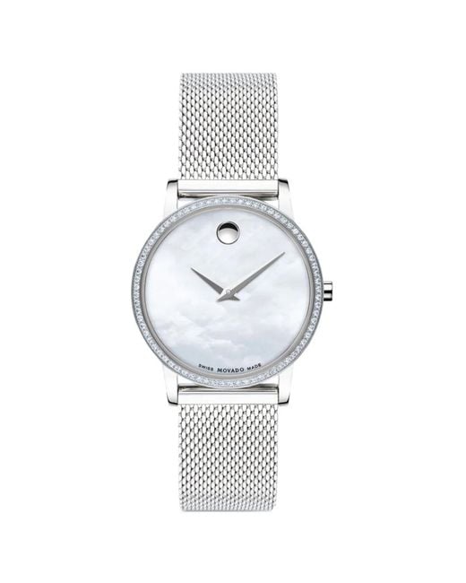Movado White Museum 28Mm Watch