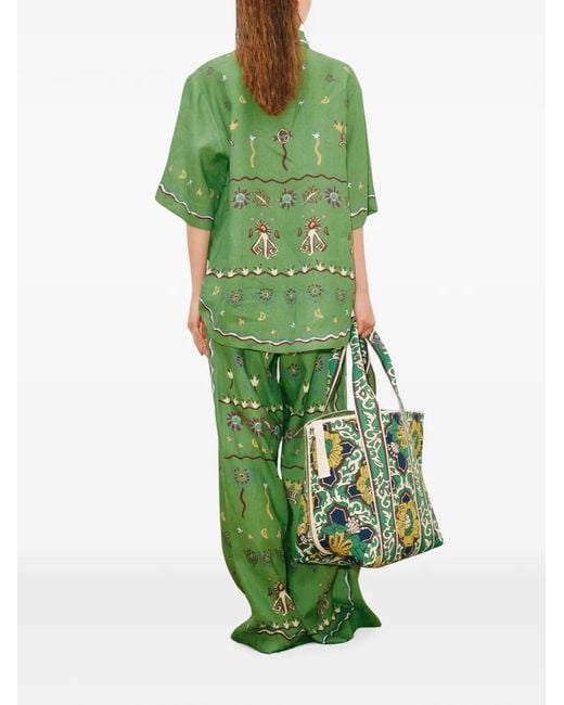 ALÉMAIS Green Sun Dancer Pants