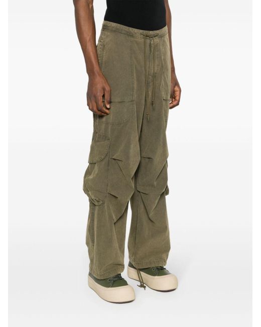 Entire studios Green Freight Cotton Cargo Trousers