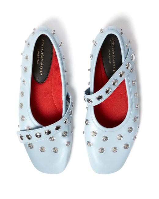 Stella McCartney White Studded Ballerina Flats