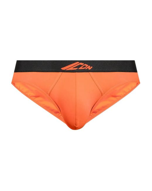 DSquared² Slip Mit Logo-Detail in Orange für Herren
