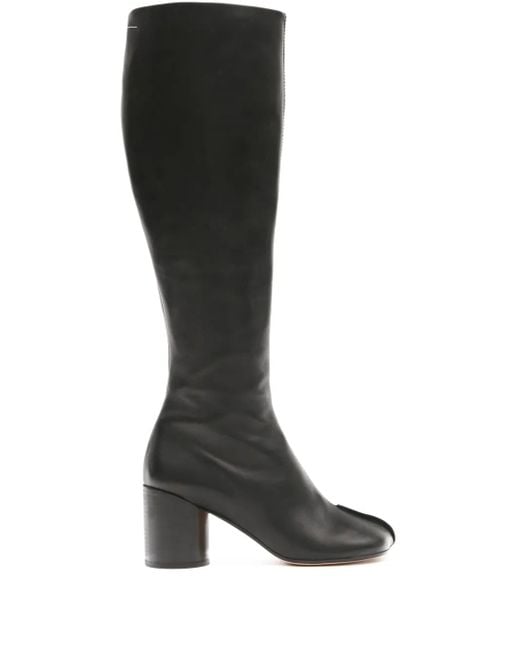 MM6 by Maison Margiela Black Anatomic Stitch' Boots