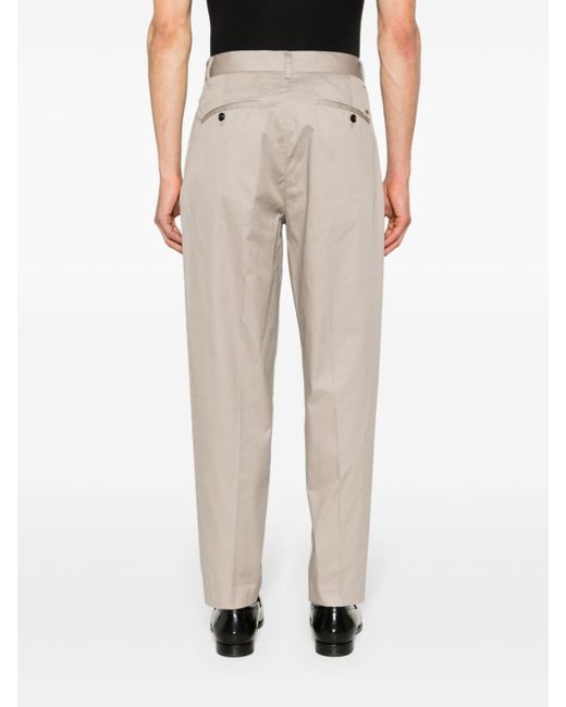 Emporio Armani Natural Mid-rise Tapered Trousers for men