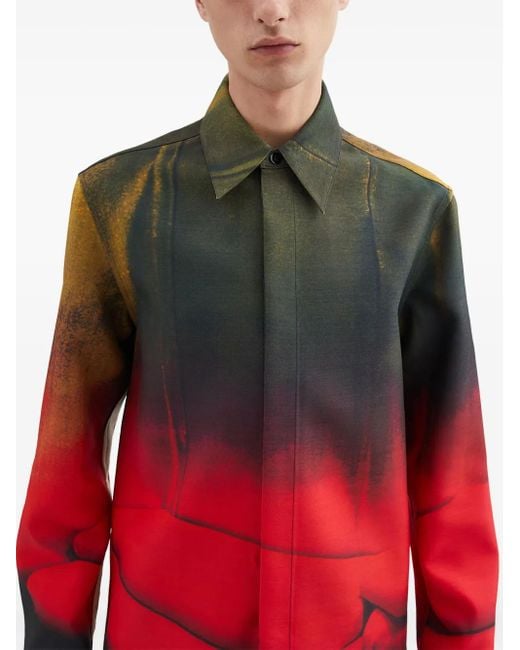 Jil Sander Red Shirt With Tie for men