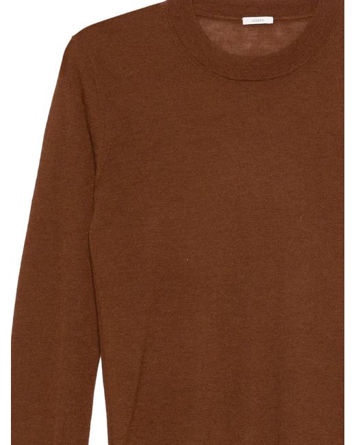 Joseph Brown Round-Neck Sweater