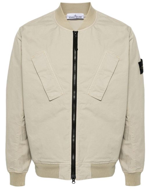 Stone Island Natural Compass-badge Bomber Jacket for men