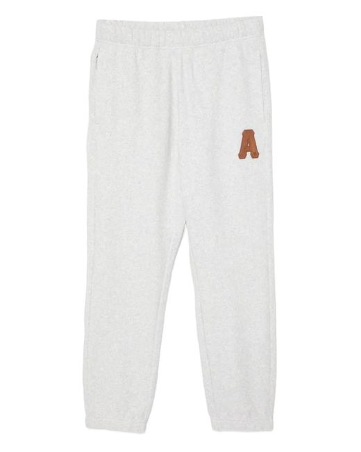 Aape By A Bathing Ape White Logo-Embossed Trousers for men