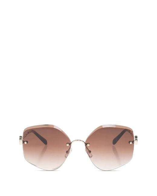 Tory Burch Pink Oversized-Frame Sunglasses