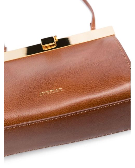 Sportmax Brown Small Lizzie Leather Crossbody Bag