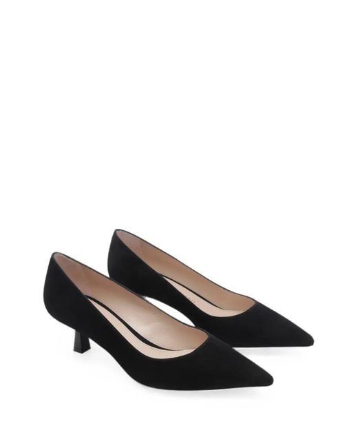 Stuart Weitzman Black Stuart Sculpt Suede Pumps