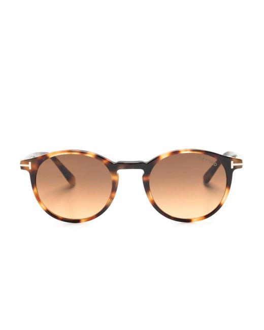Tom Ford Natural Andrea Sonnenbrille mit rundem Gestell