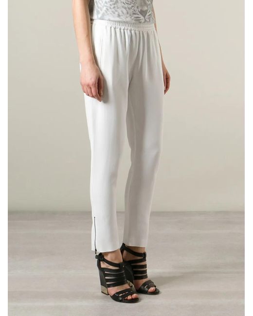Stella McCartney White Tamara Cropped Trousers
