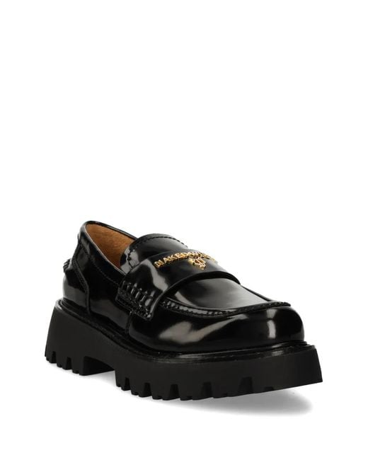 Naked Wolfe Black Flawed Platform Loafers