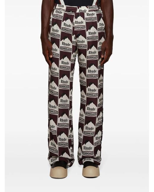 Rhude Black Moonlight Trousers for men