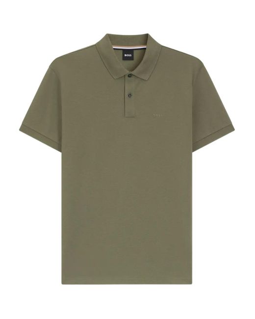 メンズ Boss ロゴ ポロシャツ Green