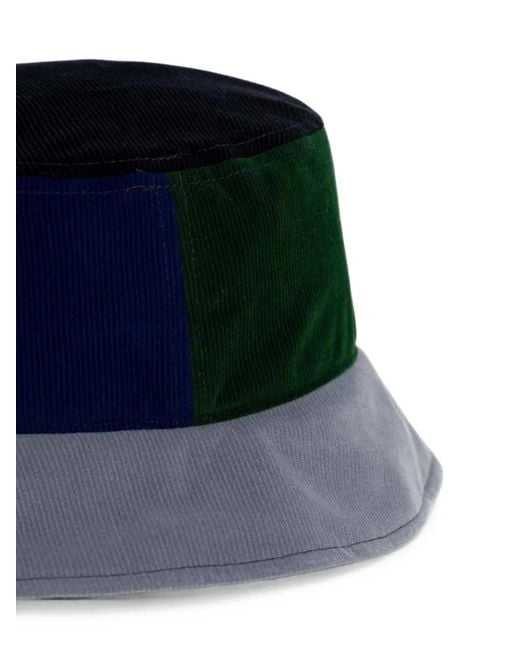 Kangol Blue Patchwork Corduroy Bucket Hat