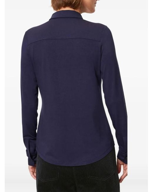 Marc O' Polo Blue Long-Sleeve Button-Up Shirt