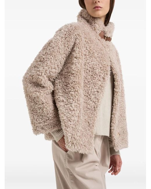 Herno Buckle Collar Jacket Natural