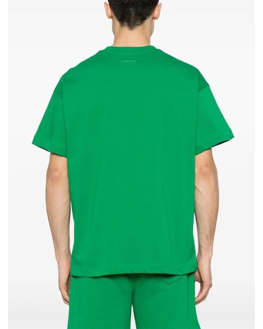 flâneur Green Signature Cotton T-Shirt for men