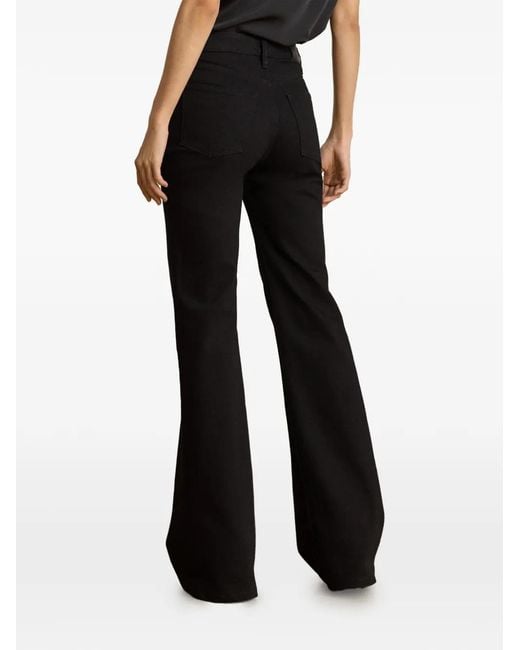 Ralph Lauren Black Lace-Up Flared Jeans