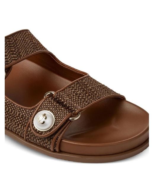 Jimmy Choo Brown Fayence Sandals