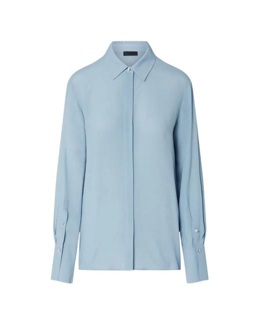 Liu Jo Blue Crepe De Chine Shirt