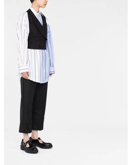 Maison Margiela Black Halterneck Double-Breasted Waistcoat