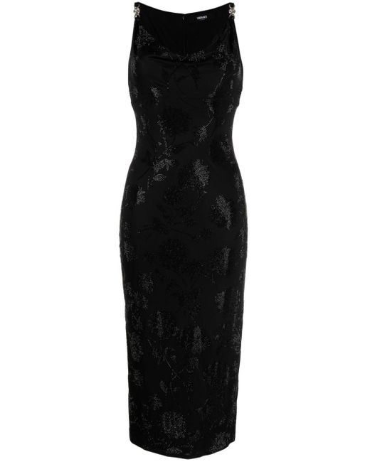 Versace Black Medusa '95 Rhinestone-embellished Dress