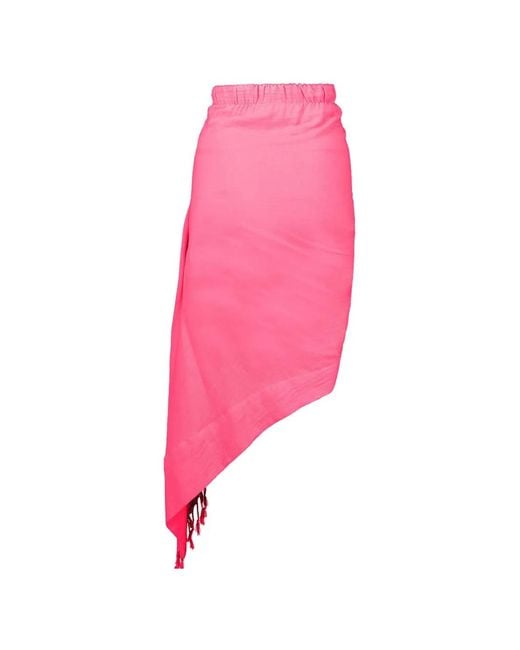 JBQ Pink Tulum Asymmetric Mini Skirt