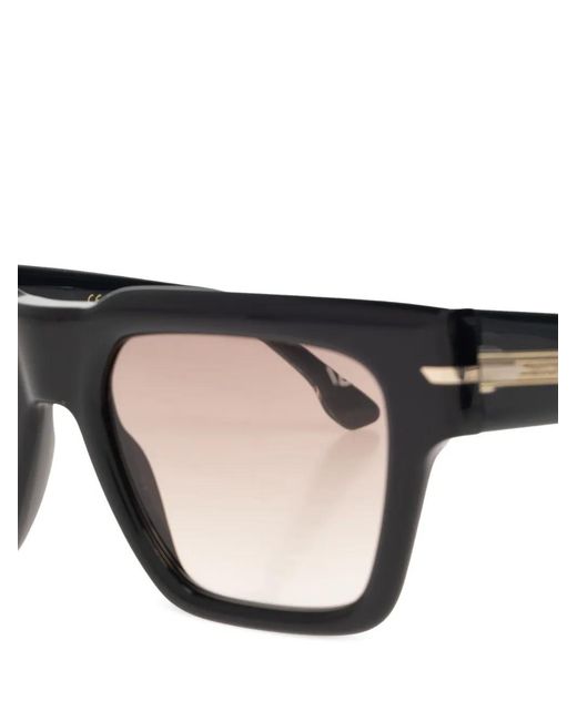 Victoria Beckham Black Lunettes De Soleil Rectangulaires Vb 7004