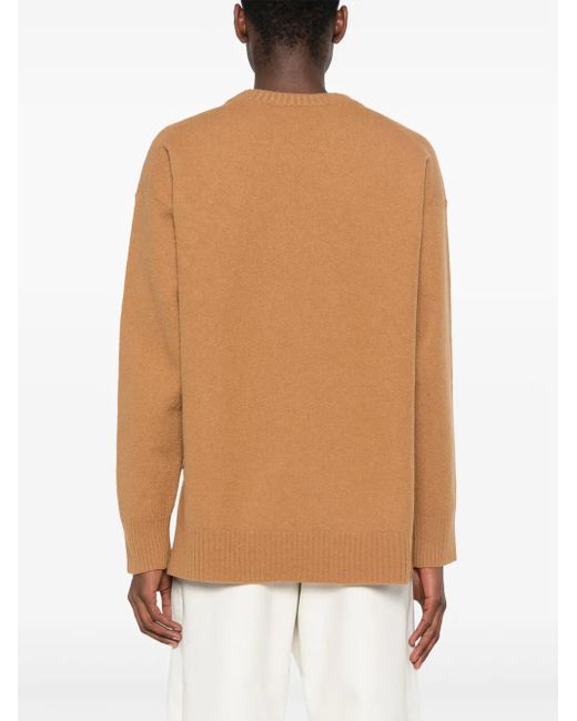 Jil Sander Brown Wool Sweater for men