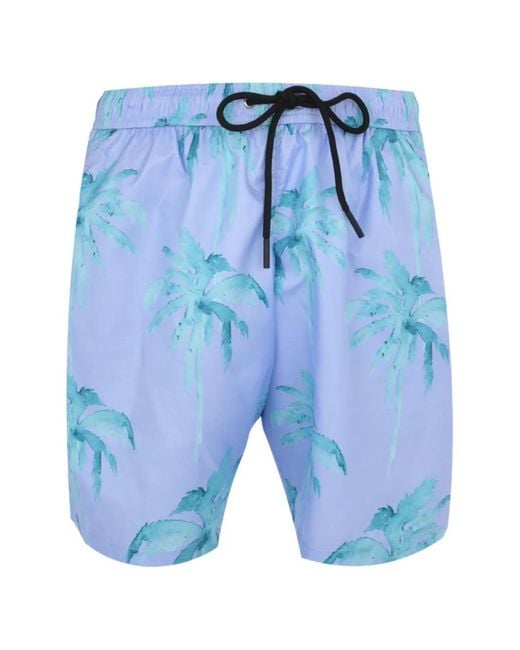 Mauna Kea Blue Printed Shorts for men