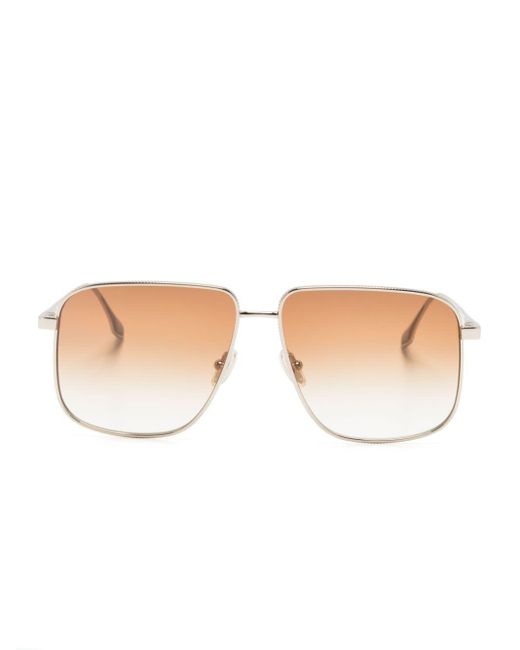 Victoria Beckham Natural Pilot-frame Sunglasses