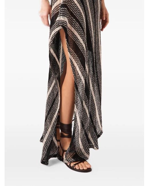 Missoni Black Striped-Pattern Slit Sarong