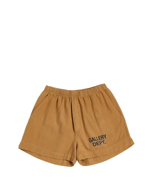 GALLERY DEPT. Brown French Zuma Logo-Print Shorts
