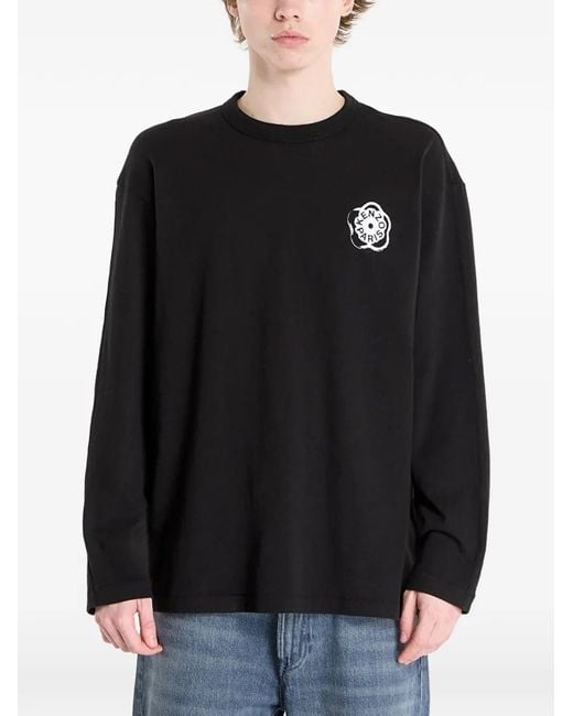 KENZO Black "Gots Boke Flower 2.0 Relax" Long Sleeves T-Shirt for men