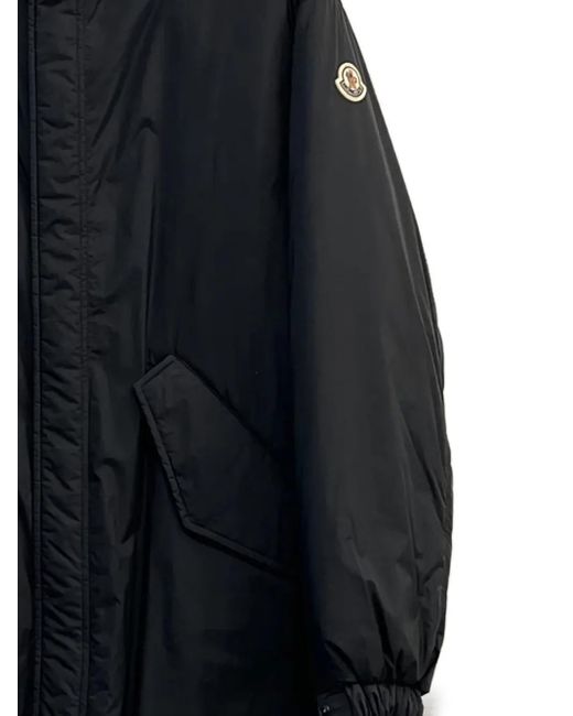 Moncler Blue Sicione Logo Patch Parka for men