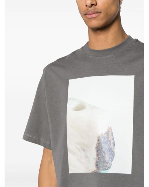 T-shirt con stampa fotografica x Duccio Maria Gambi di MSGM in Gray