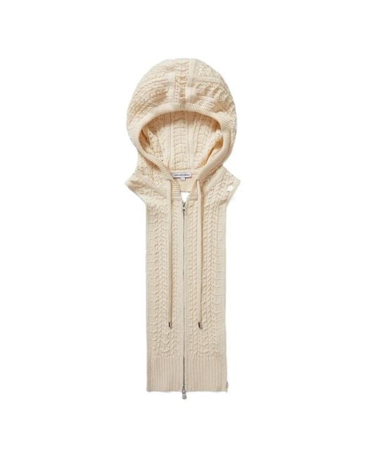 Veronica Beard White Wickham Cable-Knit Dickey