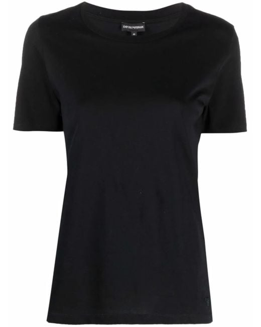Emporio Armani Black Pima-jersey Crew-neck T-shirt