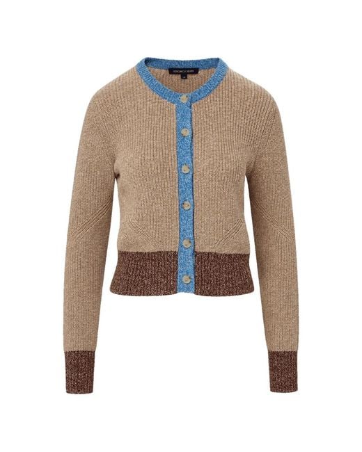 Veronica Beard White Cardigan Ibra En Maille