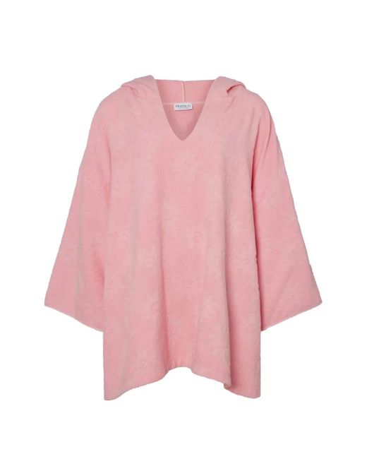 Hunza G Pink Sunny Towelling Hooded Poncho
