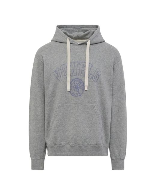 vowels Gray Faded Collegiate Hoodie for men