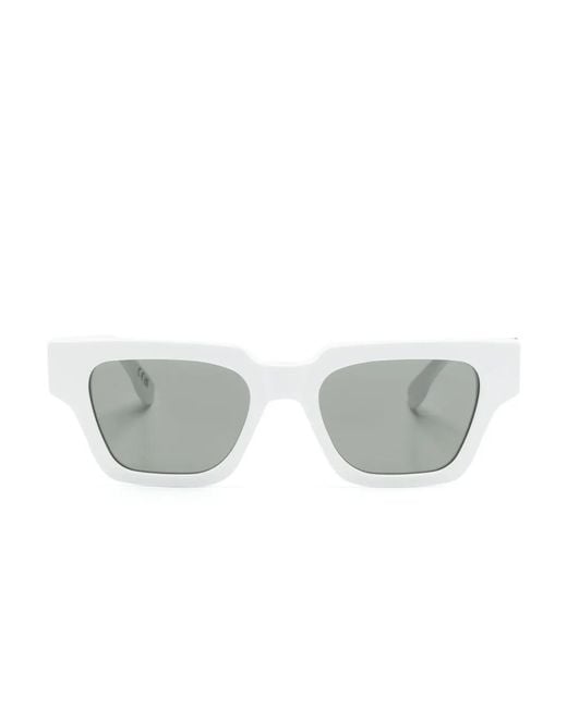 Retrosuperfuture Gray Rectangle-Frame Tinted Sunglasses