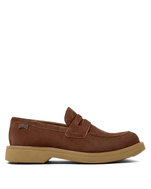 Camper Norman Penny-Loafer aus Wildleder in Brown für Herren